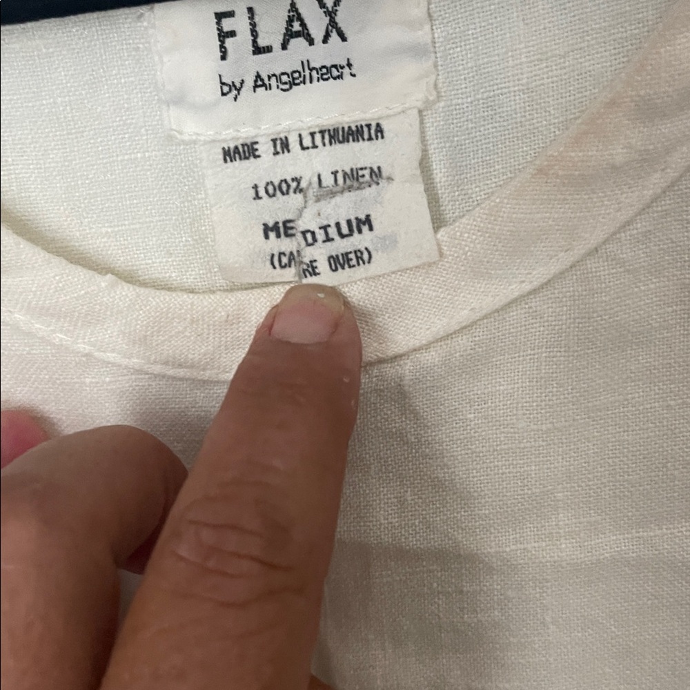 Flax by Angelheart Linen Top - Cream
